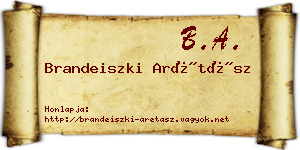 Brandeiszki Arétász névjegykártya
