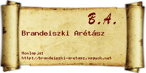Brandeiszki Arétász névjegykártya
